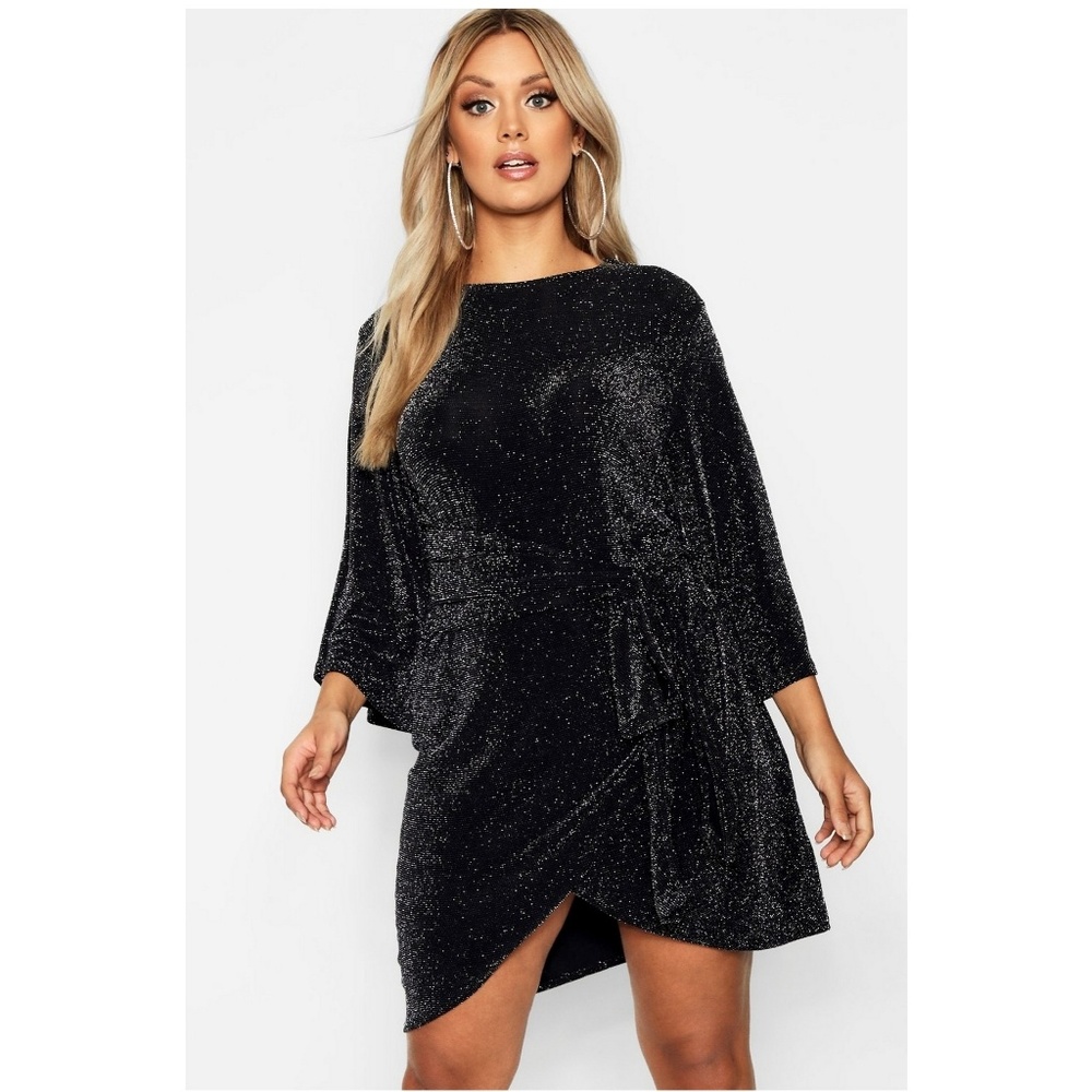 *SALE* Plus Size Shimmer Tie Waist Dress